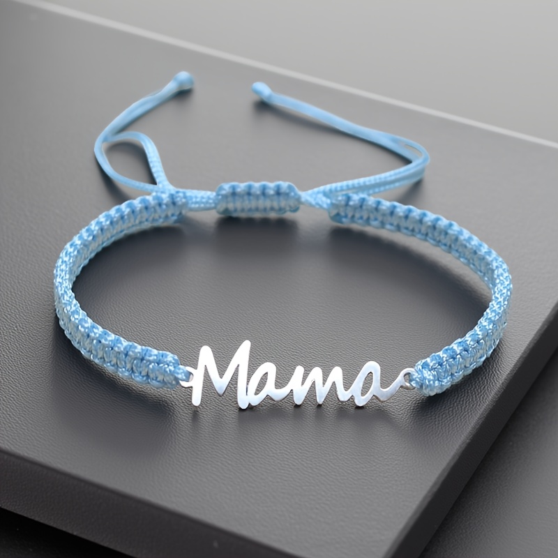 Fashion Stainless Steel "Mama" Bracelet, Adjustable Gift